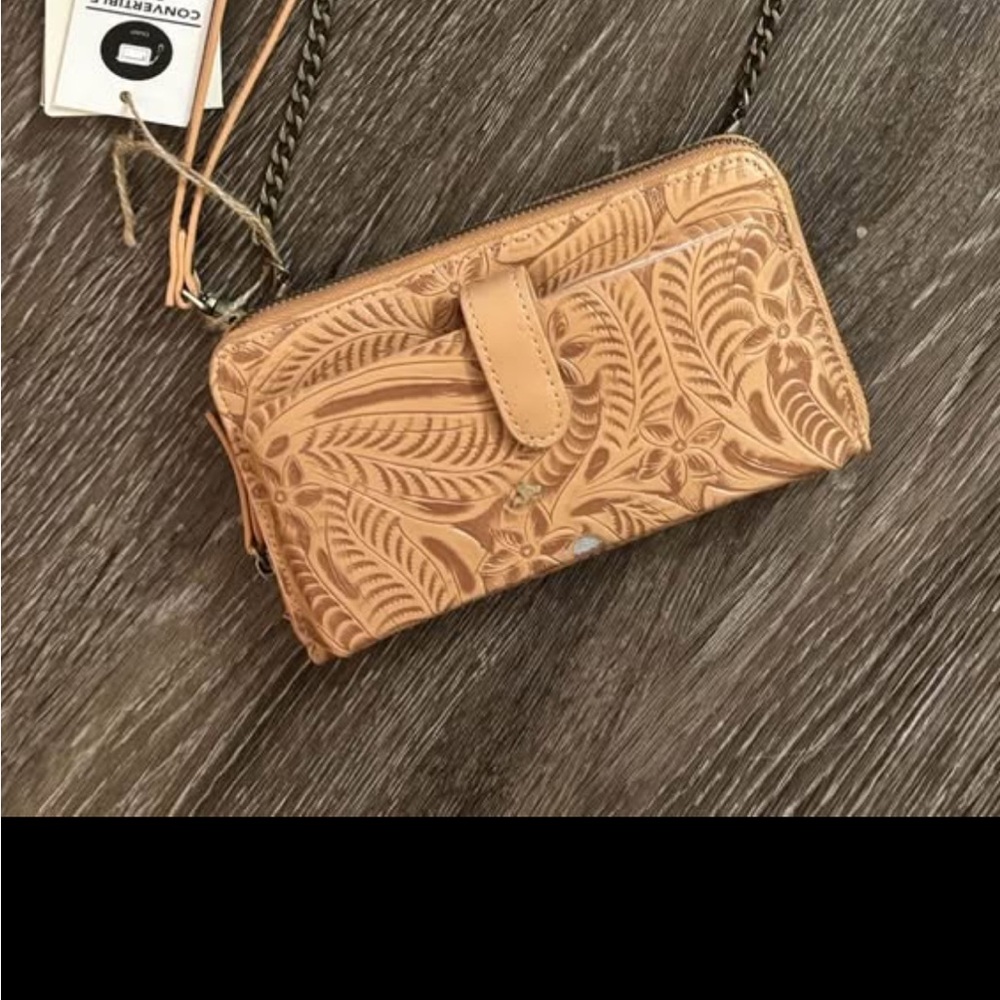 Tan Embossed Women's Bag